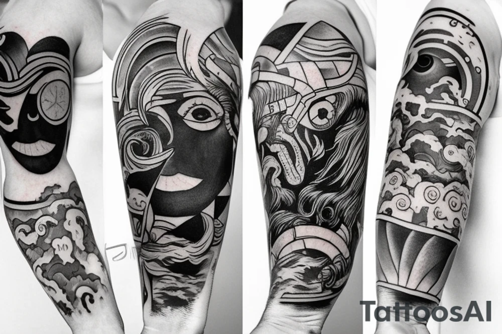 astronaut greek mythology tattoo idea