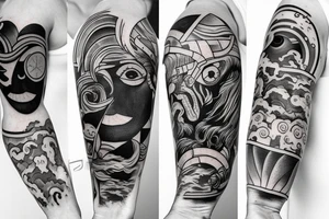 astronaut greek mythology tattoo idea