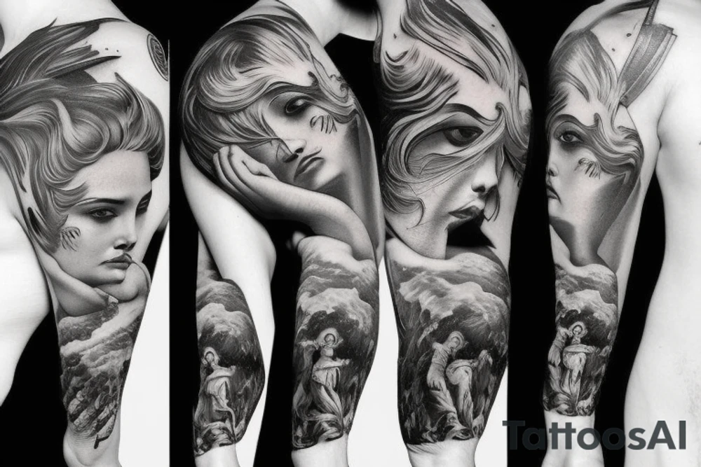 astronaut greek mythology tattoo idea