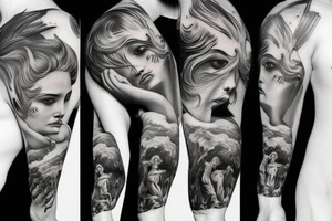 astronaut greek mythology tattoo idea