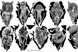 astronaut greek mythology tattoo idea