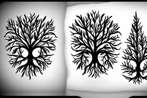 tree crown tattoo idea