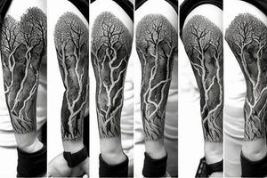 tree crown tattoo idea