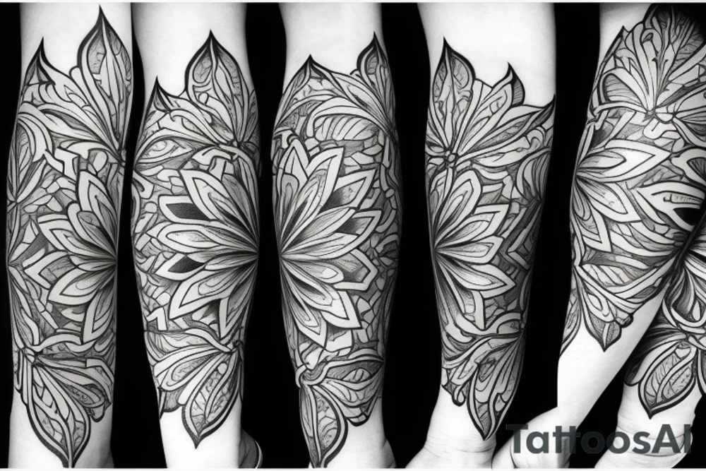 flower fire tattoo idea