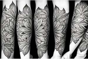 flower fire tattoo idea