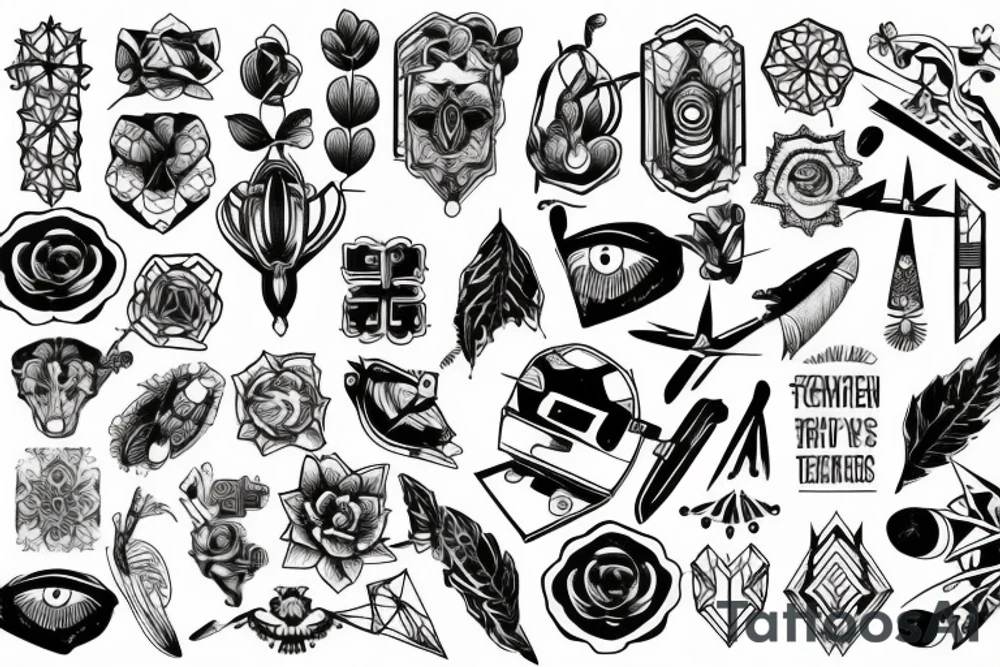 technology in nature tattoo idea