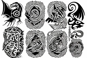 Earth Dragon Eight Trigrams tattoo idea