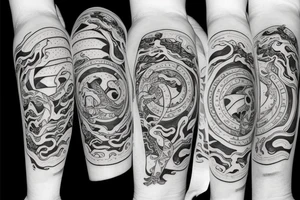 Earth Dragon Eight Trigrams tattoo idea