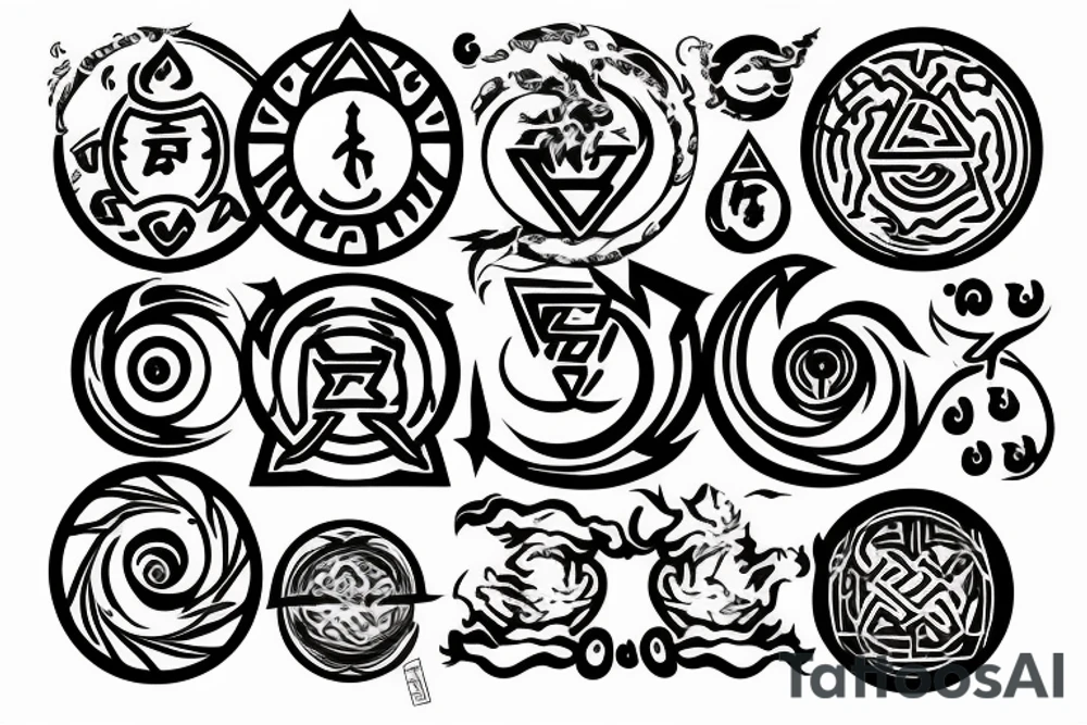 Earth Dragon Eight Trigrams tattoo idea
