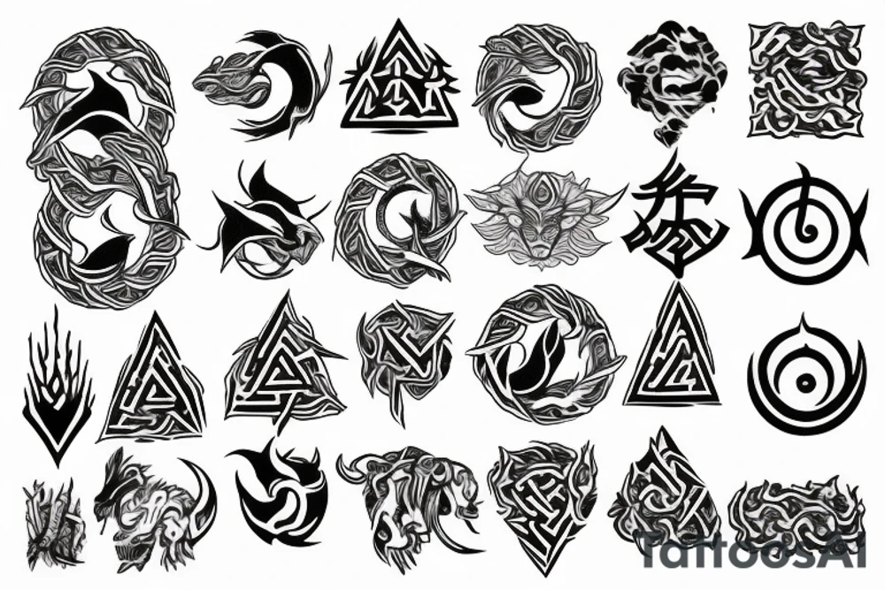 Earth Dragon Eight Trigrams tattoo idea