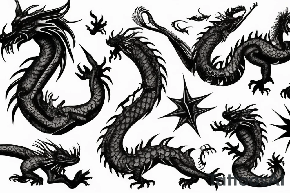 Earth Dragon tattoo idea