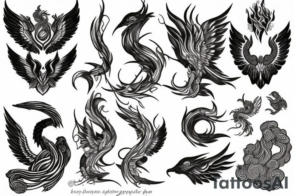 Son of the Phoenix and Capricorn tattoo idea