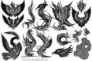Son of the Phoenix and Capricorn tattoo idea