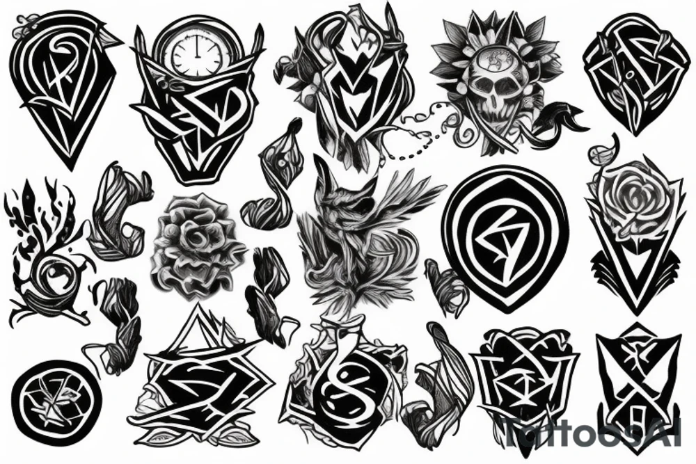 Sleeve horde symbols tattoo idea