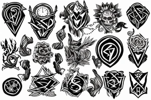 Sleeve horde symbols tattoo idea