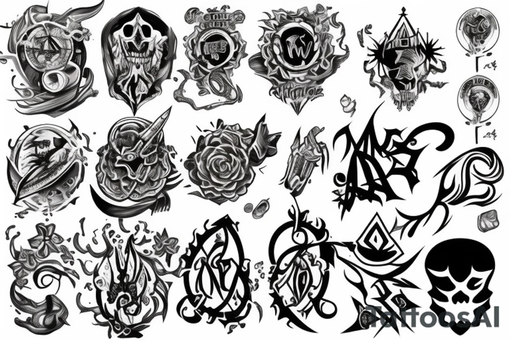 Sleeve horde symbols tattoo idea