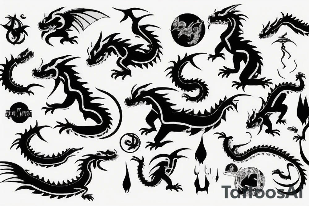 earth dragon tattoo idea