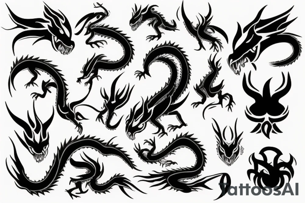earth dragon tattoo idea