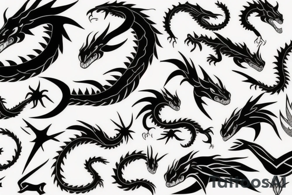 earth dragon tattoo idea