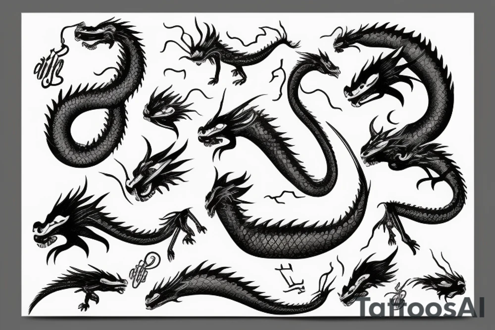 earth dragon tattoo idea
