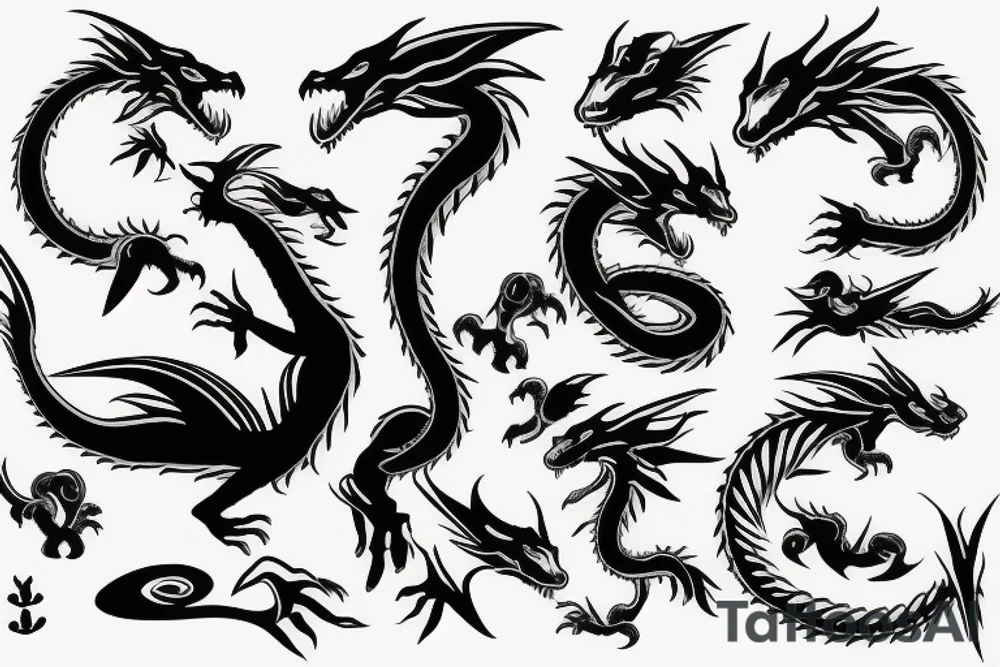 earth dragon tattoo idea