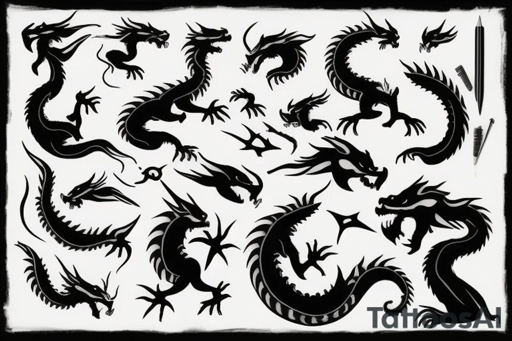 earth dragon tattoo idea
