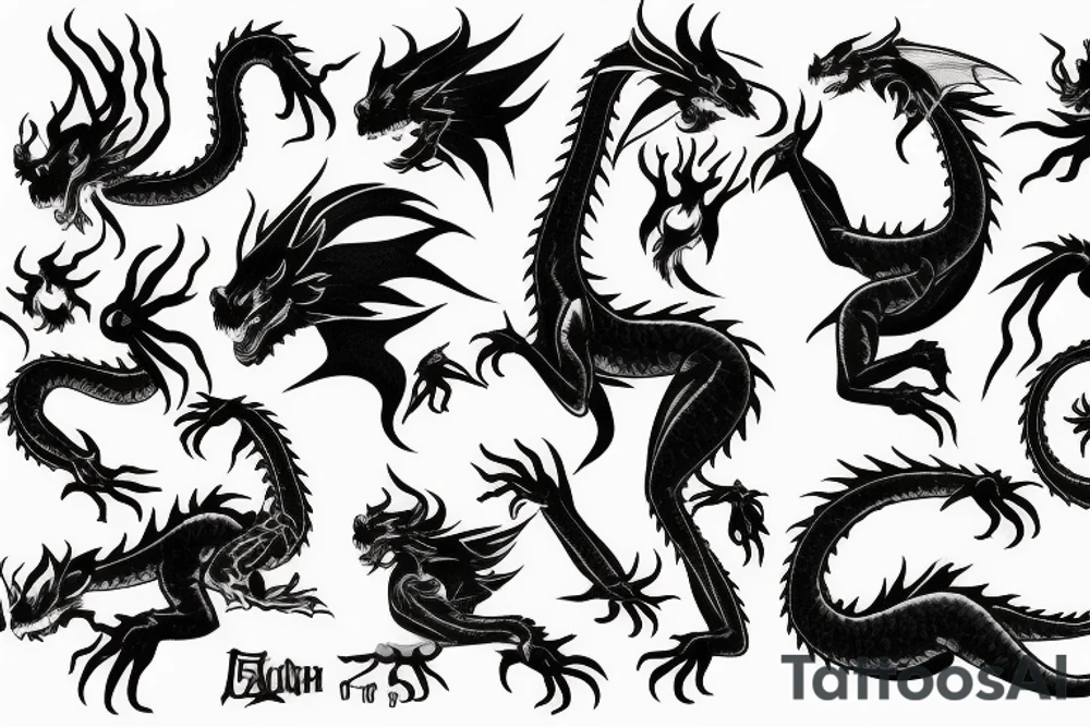 earth dragon tattoo idea