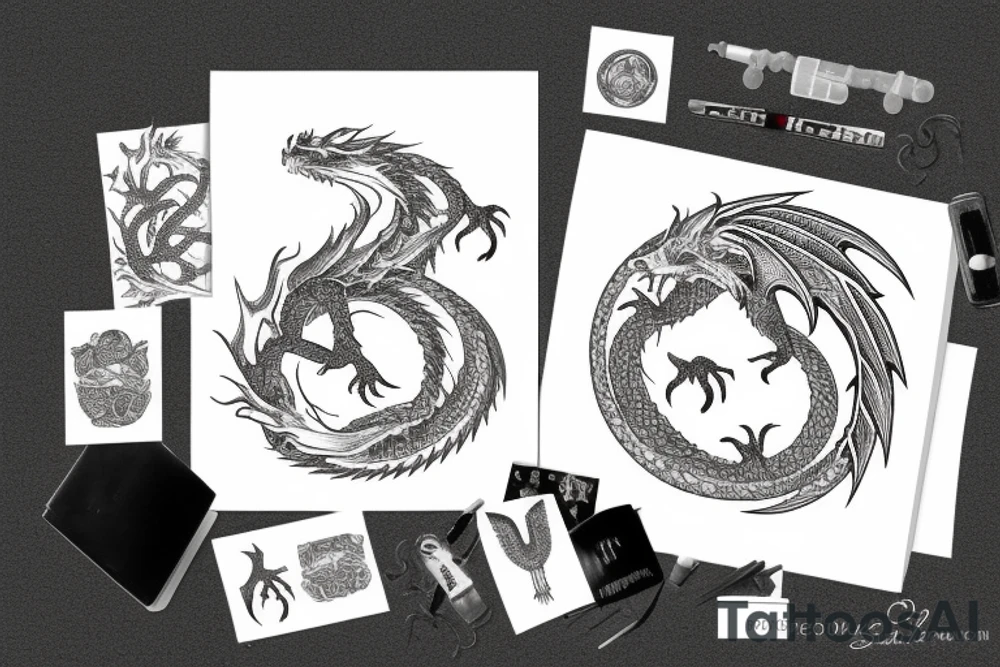 earth dragon tattoo idea
