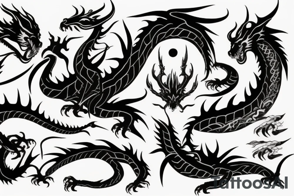 earth dragon tattoo idea