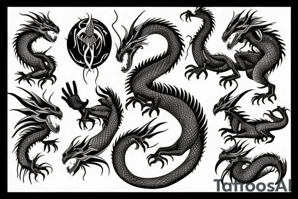 earth dragon tattoo idea