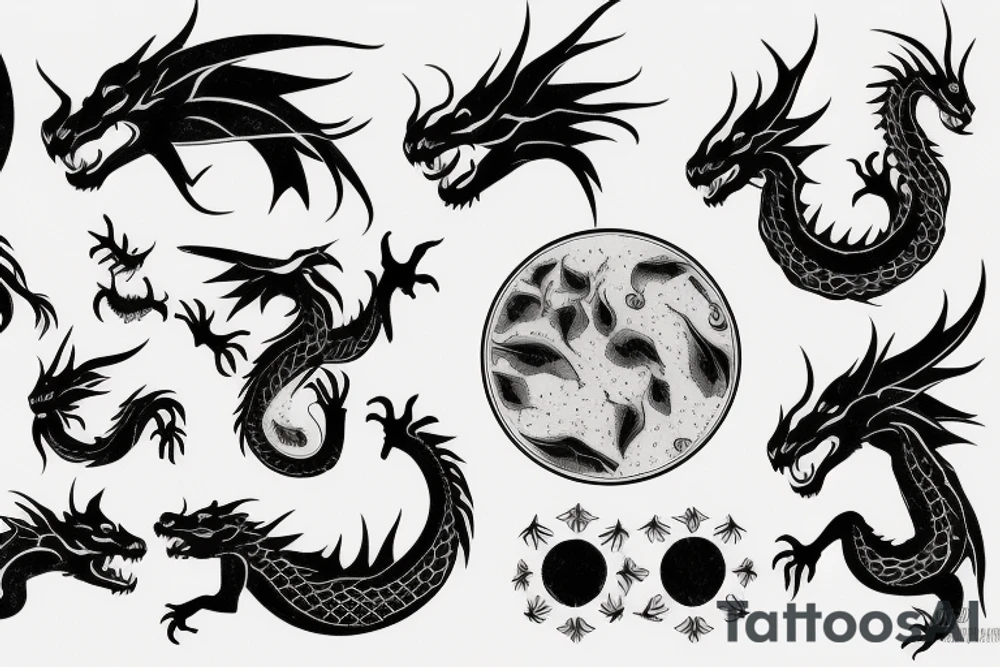 earth dragon tattoo idea