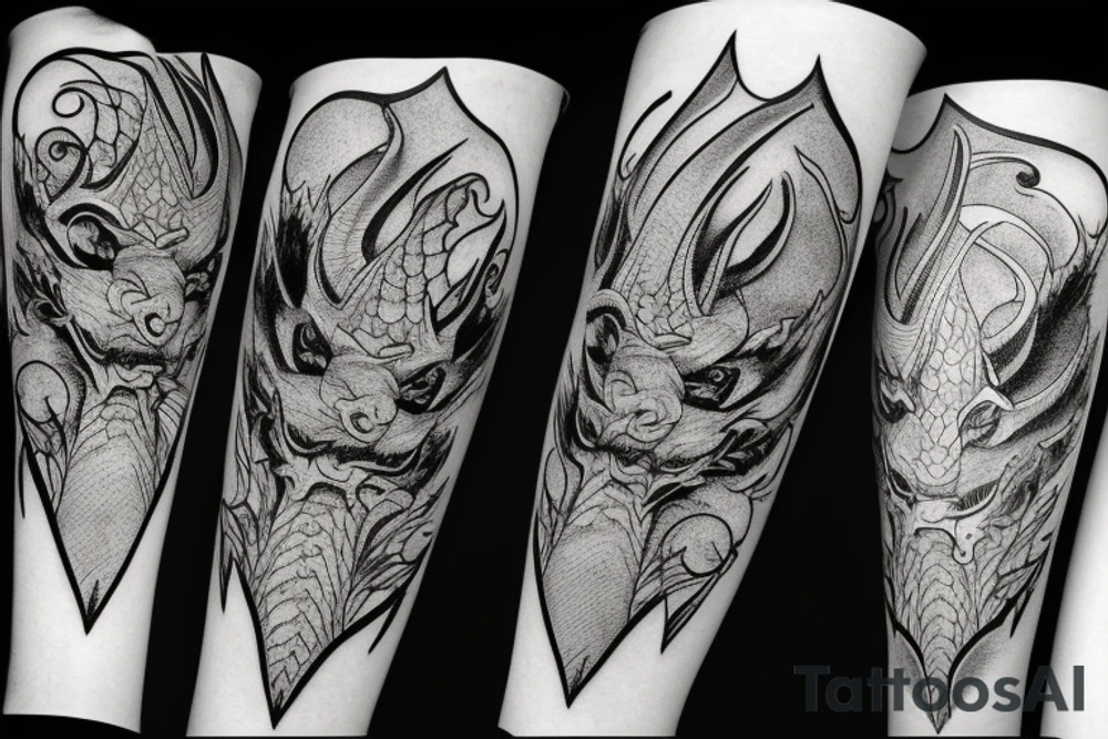 earth dragon tattoo idea