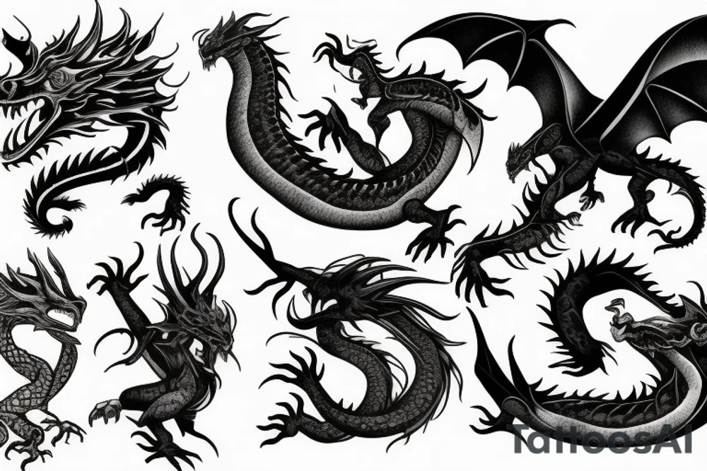 earth dragon tattoo idea