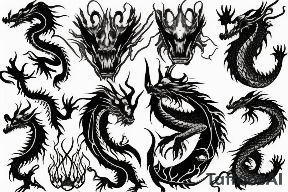 earth dragon tattoo idea