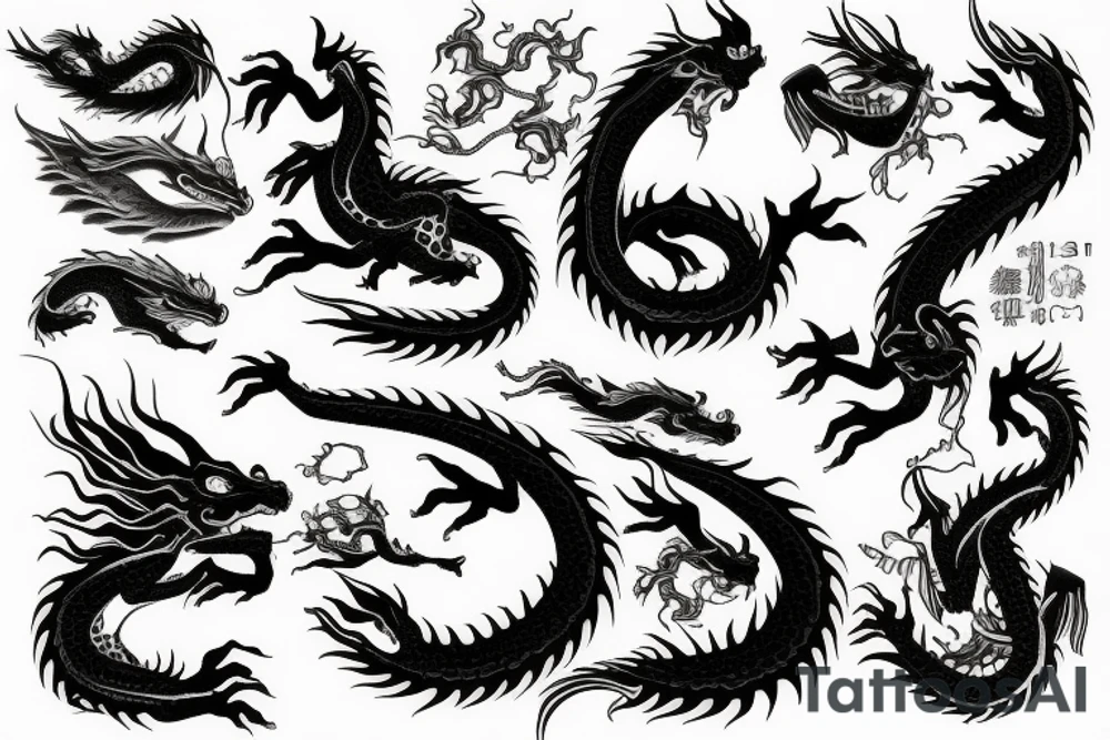 earth dragon tattoo idea