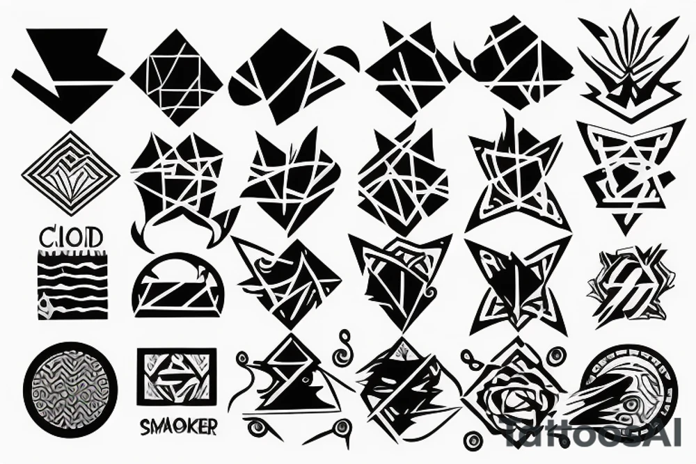 Smoke and clouds tattoo idea