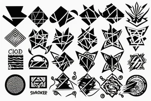 Smoke and clouds tattoo idea