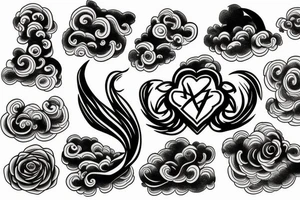 Smoke and clouds tattoo idea