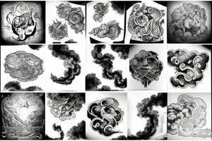 Smoke and clouds tattoo idea