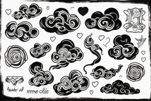 Smoke and clouds tattoo idea