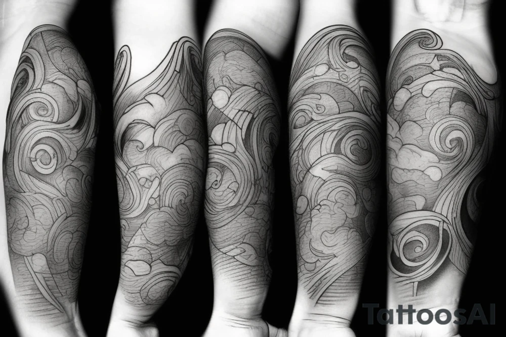 Smoke and clouds tattoo idea