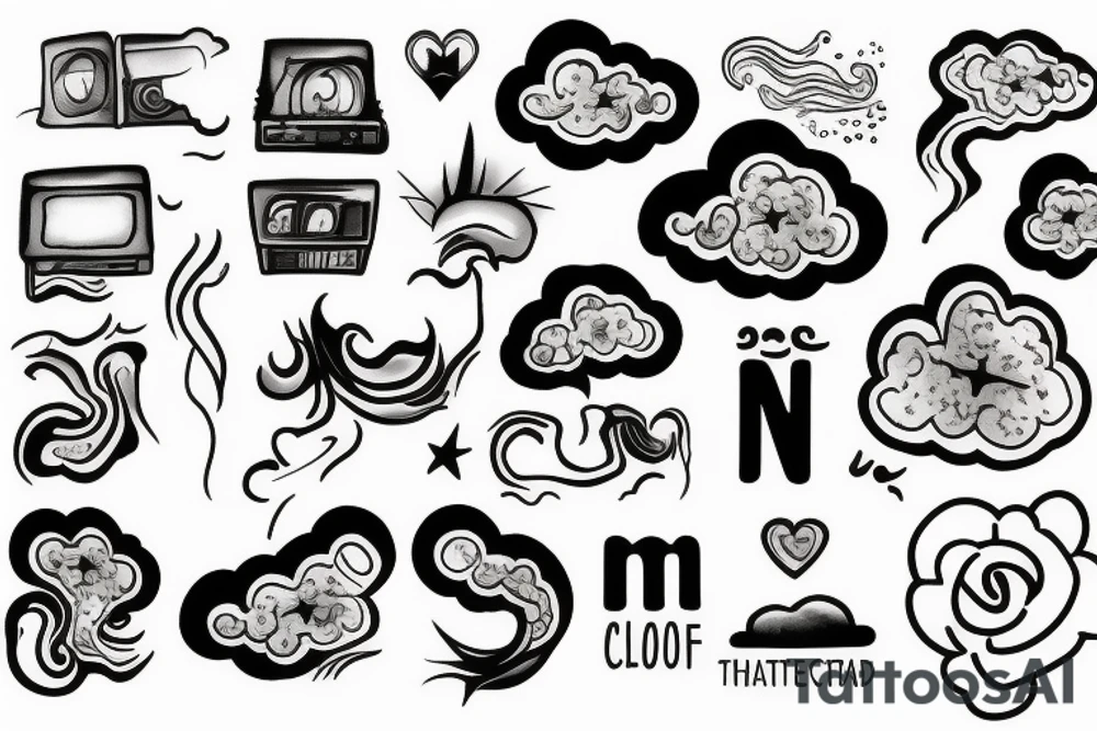 Smoke and clouds tattoo idea