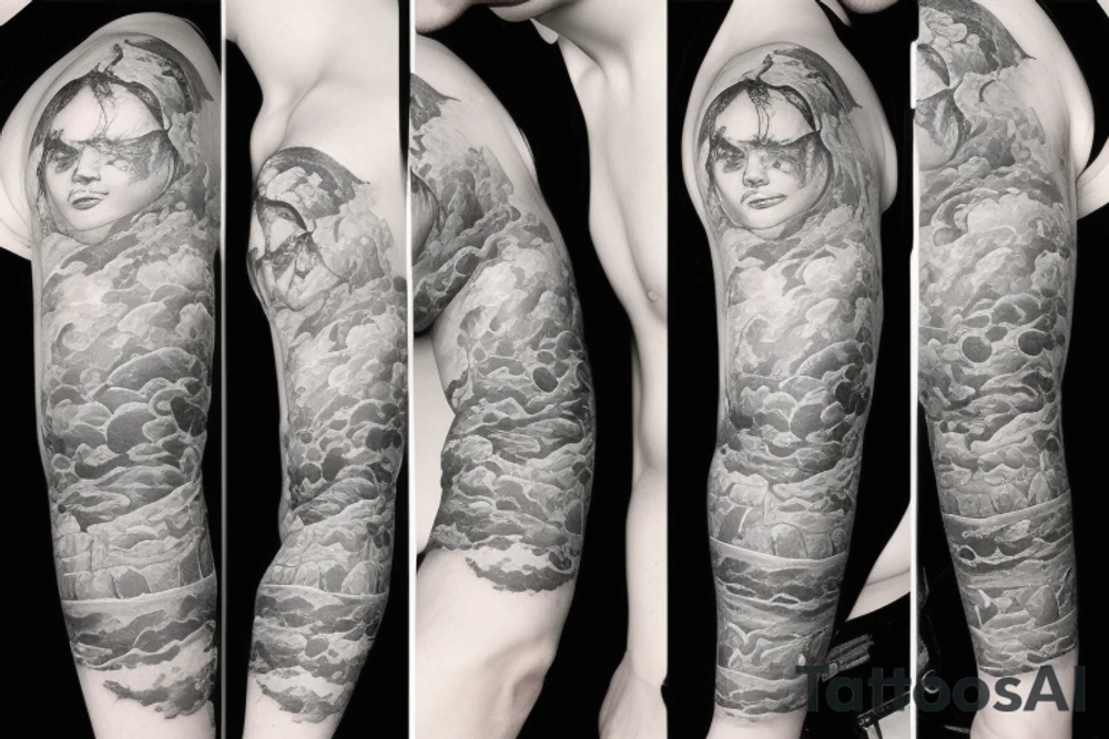 Smoke and clouds tattoo idea