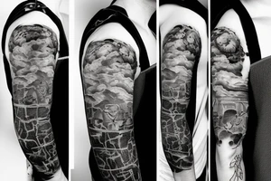 Smoke and clouds tattoo idea