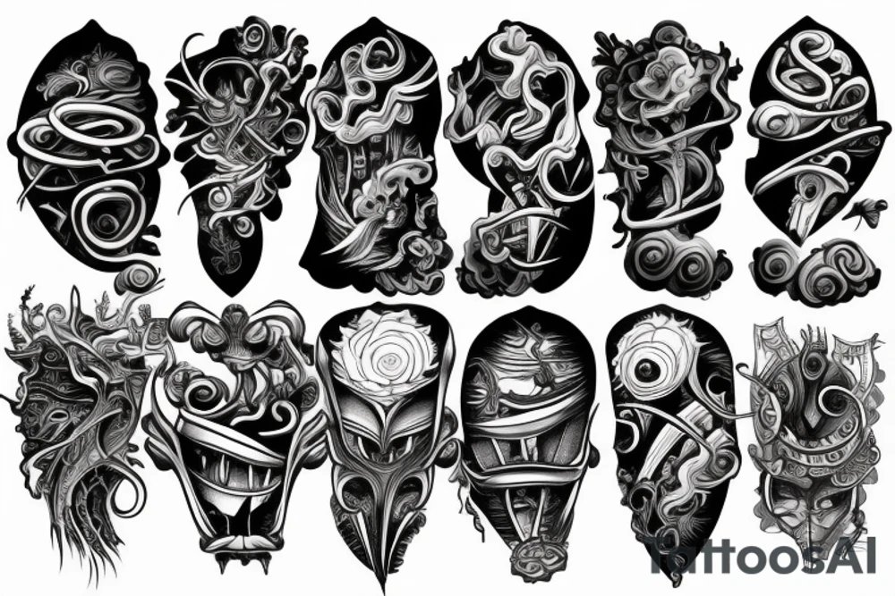 Smoke and clouds tattoo idea