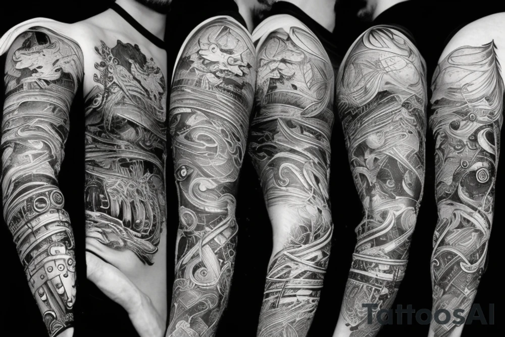 Smoke and clouds tattoo idea
