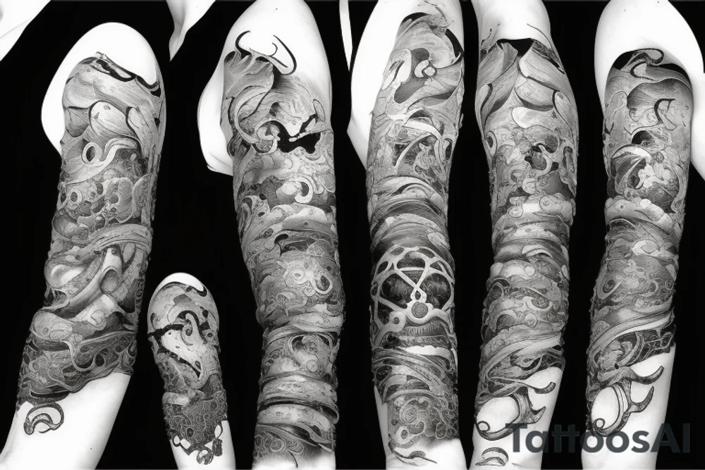 Smoke and clouds tattoo idea