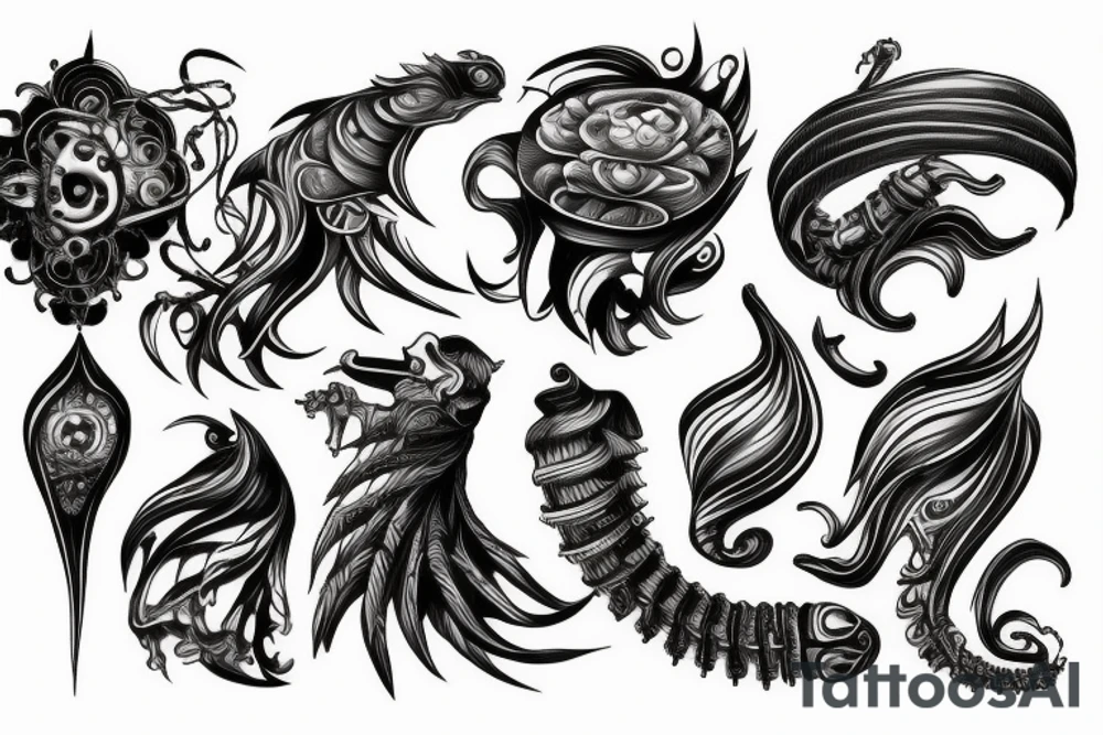 Smoke and clouds tattoo idea
