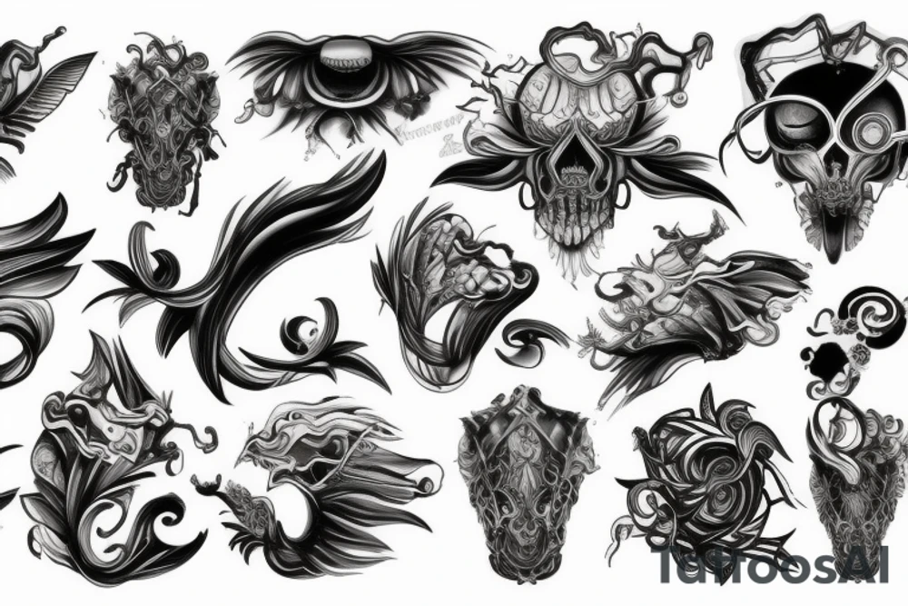 Smoke and clouds tattoo idea