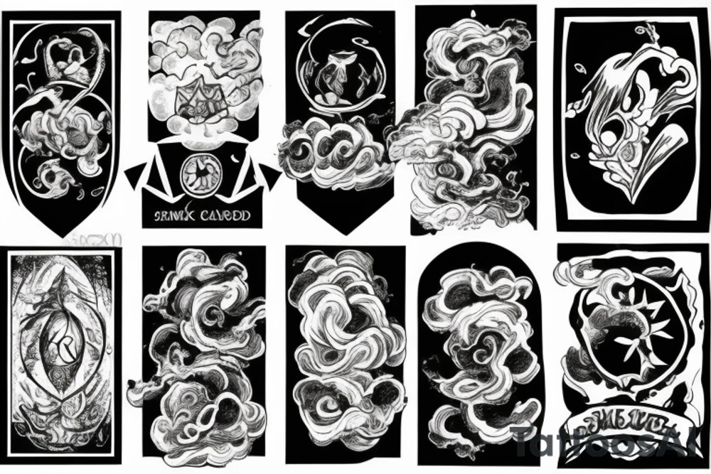 Smoke and clouds tattoo idea